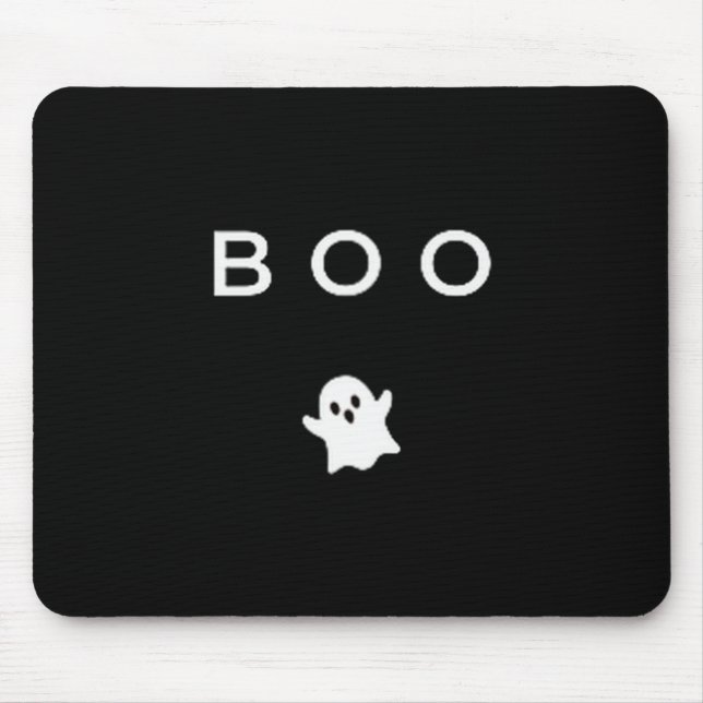Mousepad Fantasma Boo Dia das Bruxas Sutil Mínimo Outono Di (Frente)
