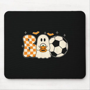 Mousepad Fantasma Boo Jogando Futebol Halloween Jogadores T
