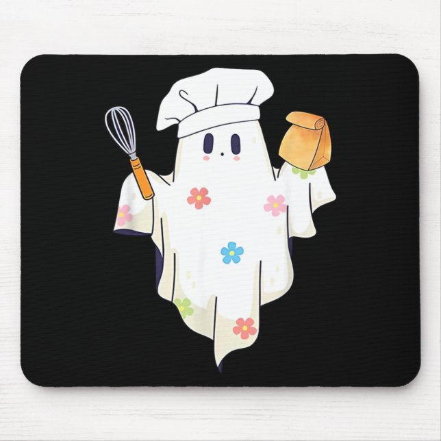Mousepad Fantasma Chefinho Bonito Senhora Almoço Divertida  (Frente)