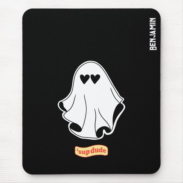 Mousepad Fantasma com olhos de amor, cara personalizável (Frente)