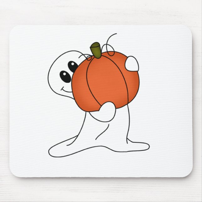Mousepad Fantasma com Pumpkin Laranja (Frente)