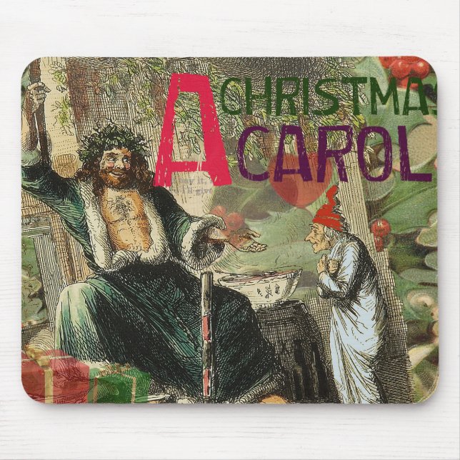 Mousepad Fantasma da Ilustração de Natal Presente (Frente)