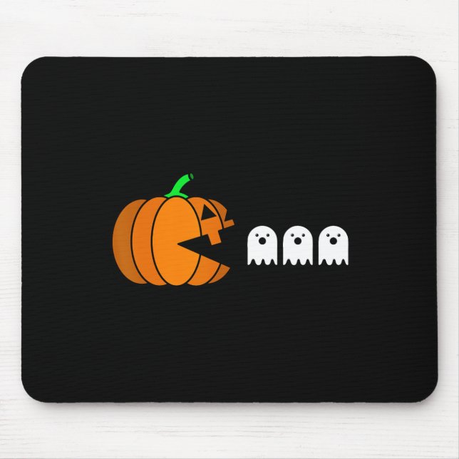 Mousepad Fantasma De Comida De Abóbora De Halloween (Frente)