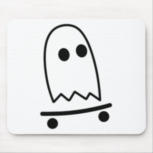 Mousepad Fantasma de Skateboard Lazy Halloween Diversão Ska