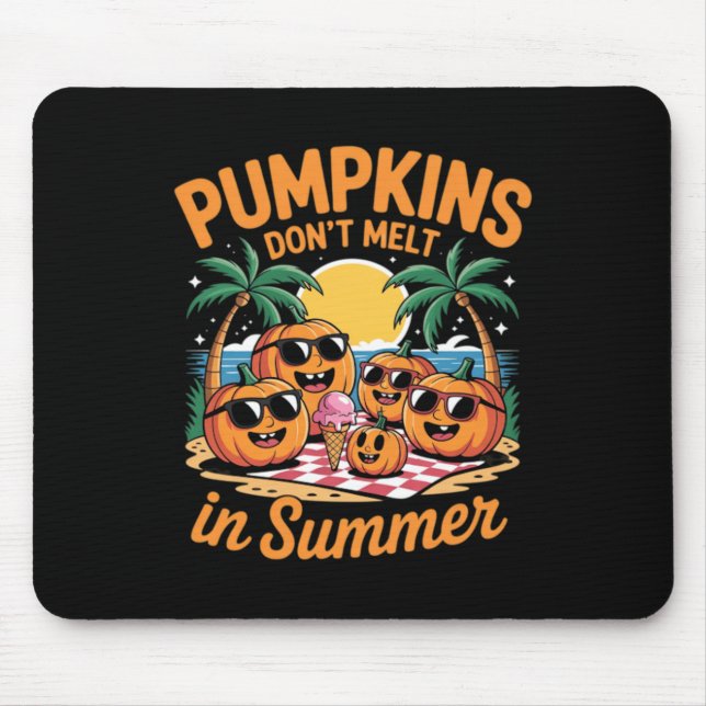 Mousepad Fantasma Divertido de Summerween no Verão Hallowee (Frente)