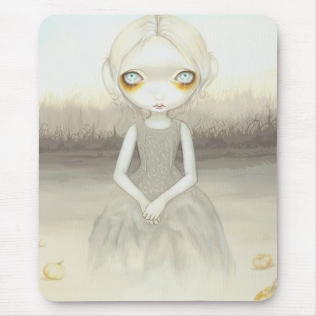 Mousepad Fantasma do remendo da abóbora - o Dia das Bruxas (Frente)