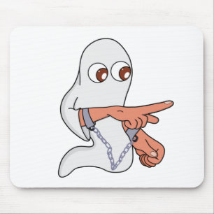 Mousepad Fantasma encadeado apontando para a frente