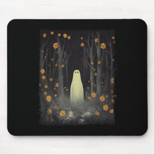 Mousepad Fantasma Na Floresta Floral De Halloween Gothic Sp