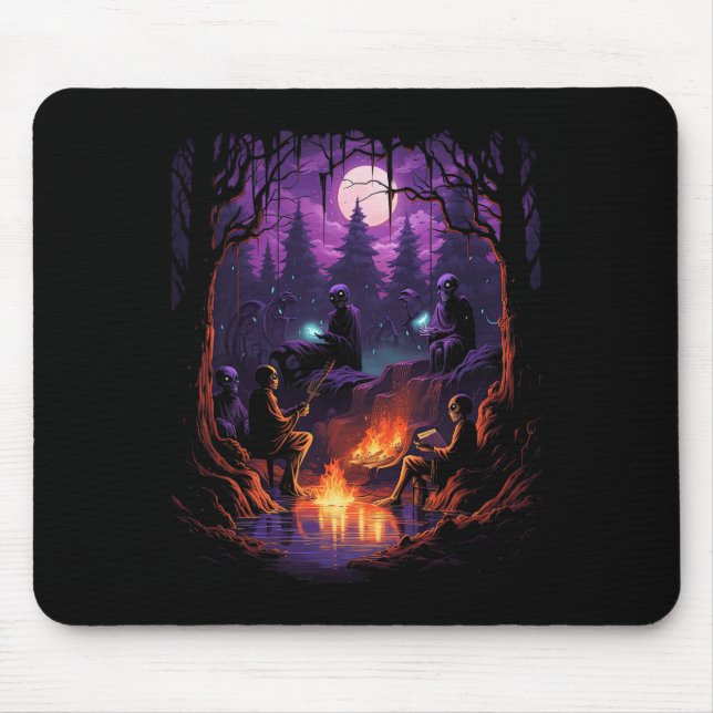 Mousepad Fantasma Vintage e Esqueleto 1  (Frente)