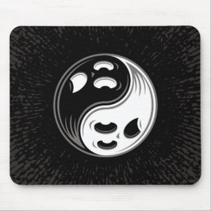 Mousepad Fantasma Yin Yang Black e White