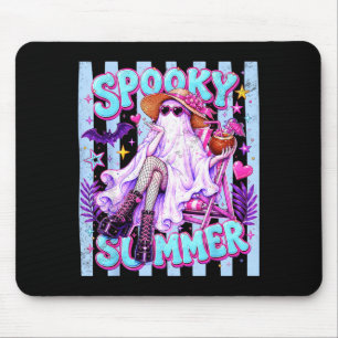 Mousepad Fantasmagórico Pé Azul Retro de Verão de Halloween