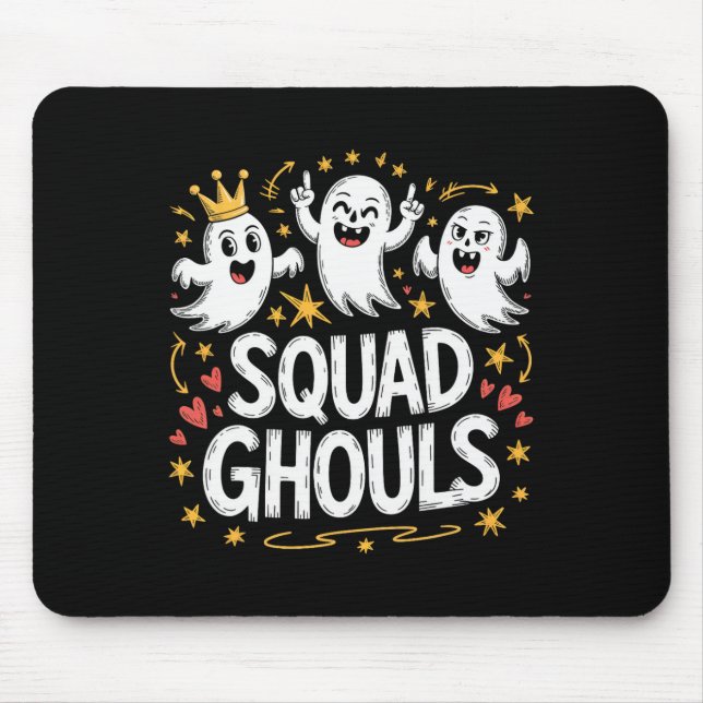 Mousepad Fantasmas em Quadrado Correspondendo Dia de as Bru (Frente)