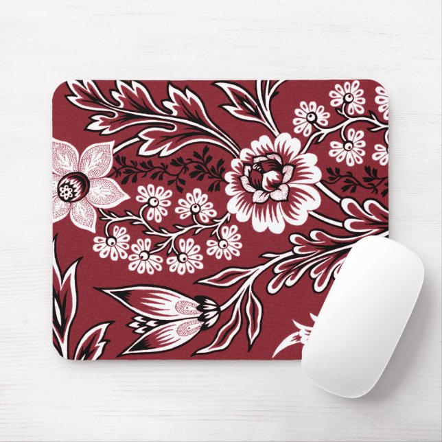 Mousepad Fantastic Flowers (Maroon) Fine Art (Com mouse)