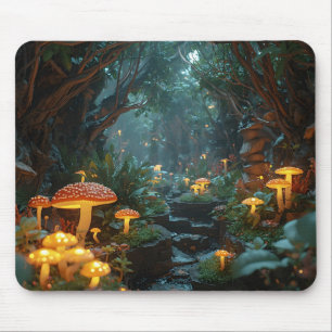 Mousepad Fantasy Mushroom River - Terras Noturnas Whimy