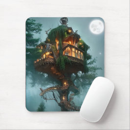 Mousepad Fantasy Tree House Trabalho de arte digital