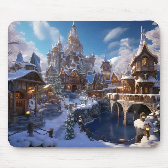 Mousepad Fantasy Winter City (Frente)