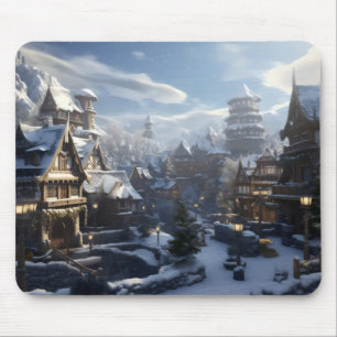 Mousepad Fantasy Winter Town