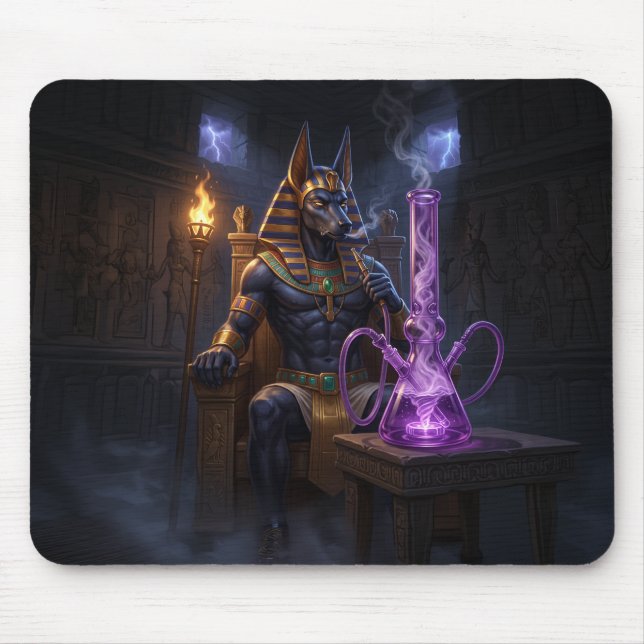 Mousepad Faraó Egípcio Fumando Cachimbo (Frente)