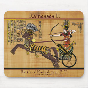 Mousepad Faraó egípcio Ramesses II & Chariot em Kadesh