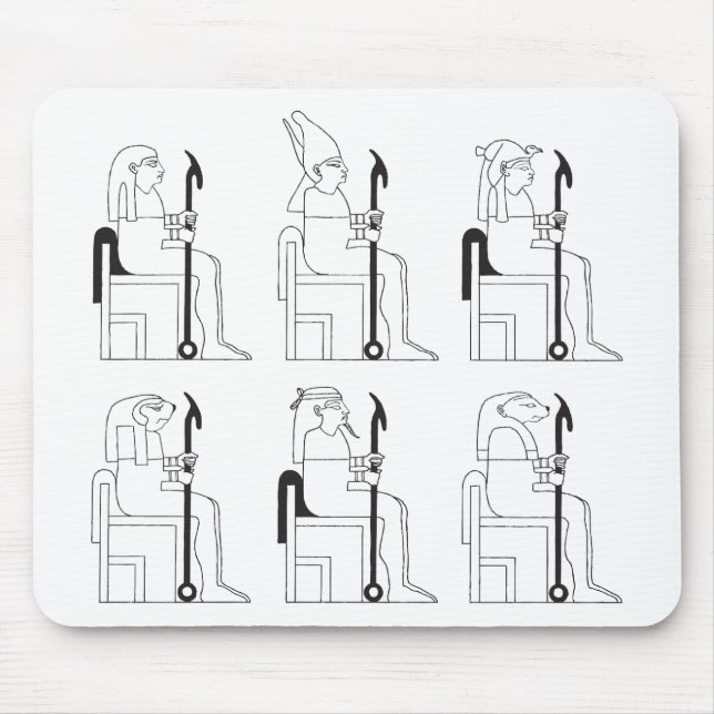 Mousepad Faraós e deuses egípcios na escola (Frente)