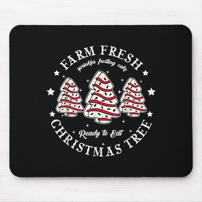 Mousepad Farm Fresh Ready To Eat Christmas Tree Cake Funny  (Frente)