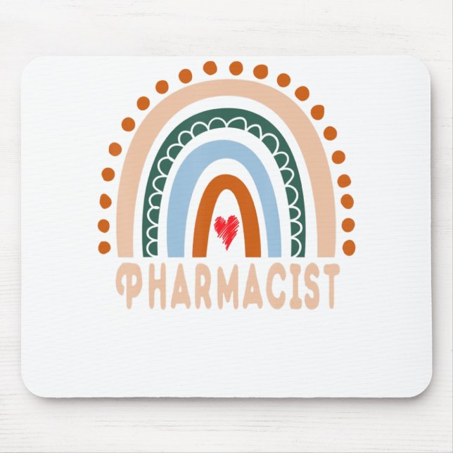 Mousepad Farmacêutico Rainbow Cute Appreciação Trabalho Ess (Frente)