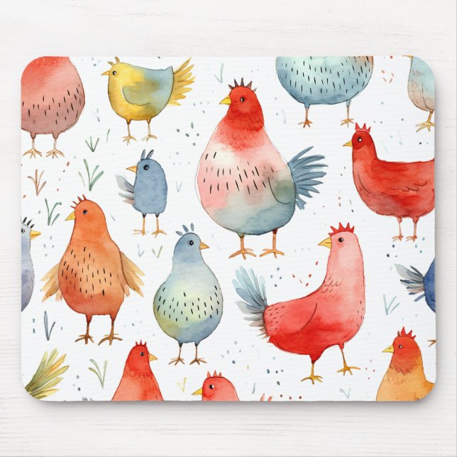 Mousepad Farmhouse Chickens (Frente)