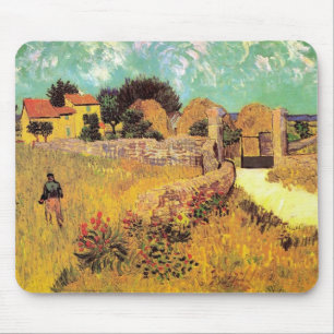 Mousepad Farmhouse em Provença por Vincent van Gogh van Gog