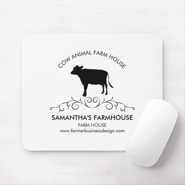 Mousepad farmhouse Farm Cow Silhouette (Com mouse)