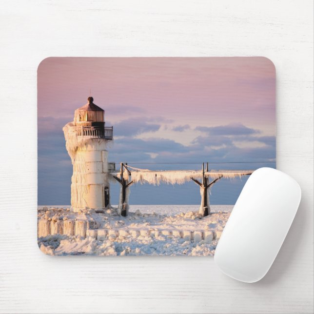 Mousepad Faróis | Farol do lago Michigan (Com mouse)