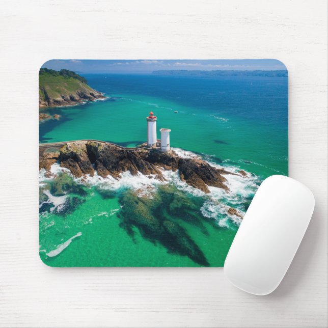 Mousepad Faróis | Farol Finistère Brest Bretagne (Com mouse)