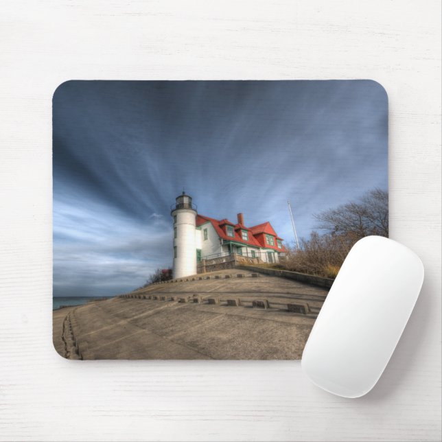 Mousepad Faróis | Ponto Betsie Lake Michigan (Com mouse)