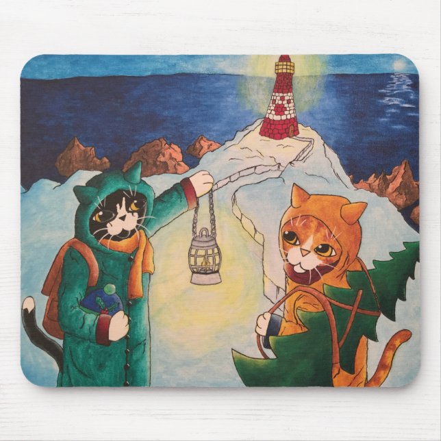 Mousepad Farol à Noite (Frente)
