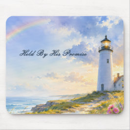Mousepad Farol Arco-íris Aquarela Costeira