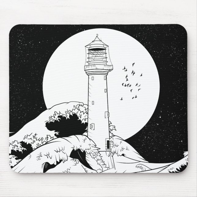 Mousepad Farol Bell Rock Escócia (Frente)