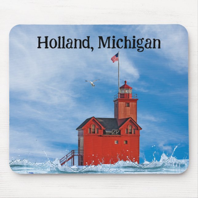 Mousepad Farol "Big Red" de Michigan (Frente)