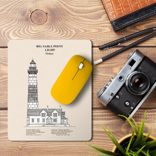 Mousepad Farol de Big Sable Point - Michigan - SBD