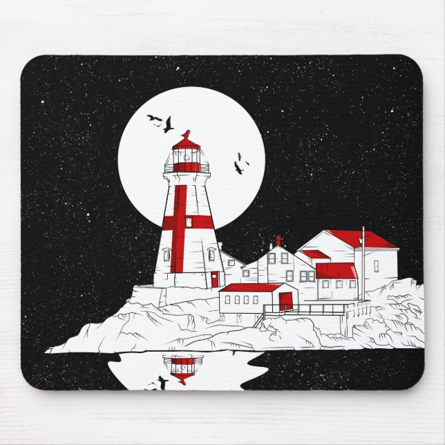 Mousepad Farol de Cabeça Quadrada Oriental (Frente)