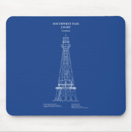 Mousepad Farol de Passagem do Sudoeste - Louisiana - AD