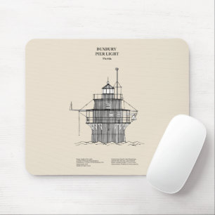Mousepad Farol Duxbury Pier Light - Massachusetts - SBD