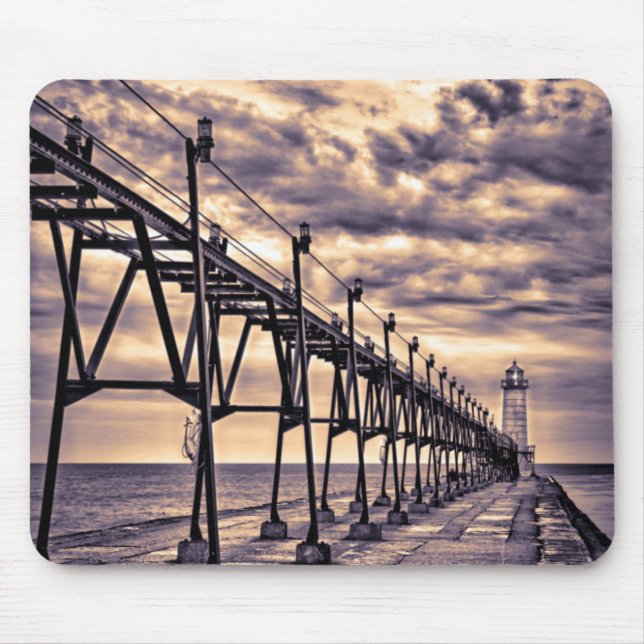 Mousepad Farol e píer de Grand Haven, Grand Haven (Frente)