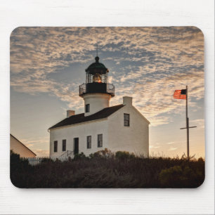 Mousepad Farol no pôr do sol, Califórnia
