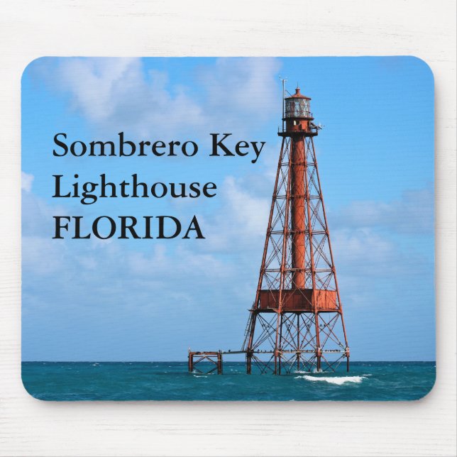 Mousepad Farol Sombrero Key, Flórida Montada (Frente)
