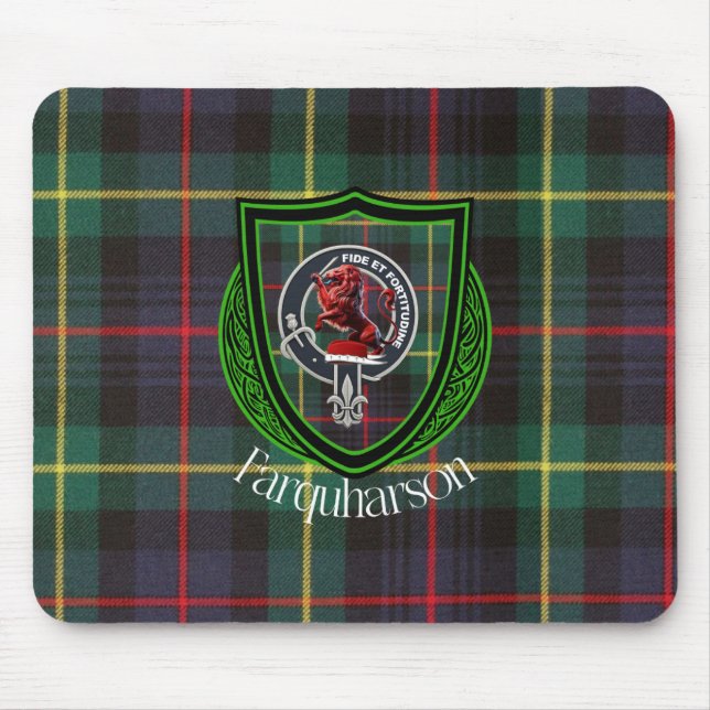 Mousepad Farquharson Scottish Clan Tartan & Crest (Frente)