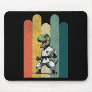 Mousepad Fãs de dinossauros bravos orgulho de caratê corage