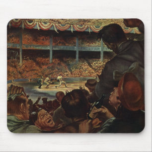 Mousepad Fãs de esportes antigos em um estádio de beisebol