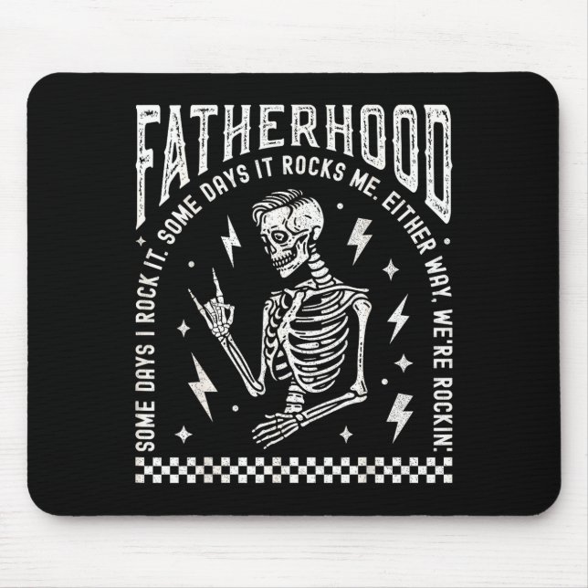 Mousepad Fatherhood Some Days I Rock It Skeleton Dad Tour F (Frente)