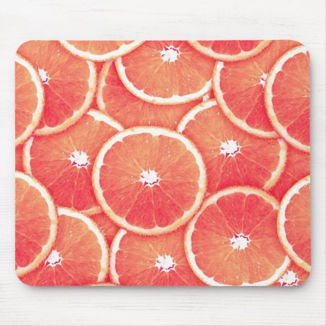 Mousepad Fatias da toranja cor-de-rosa (Frente)