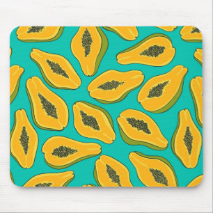 Mousepad Fatias de Papaya na Turquesa