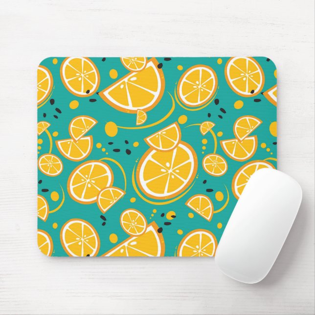 Mousepad Fatias Tropicais Laranja Casamentos Citros Fruta d (Com mouse)